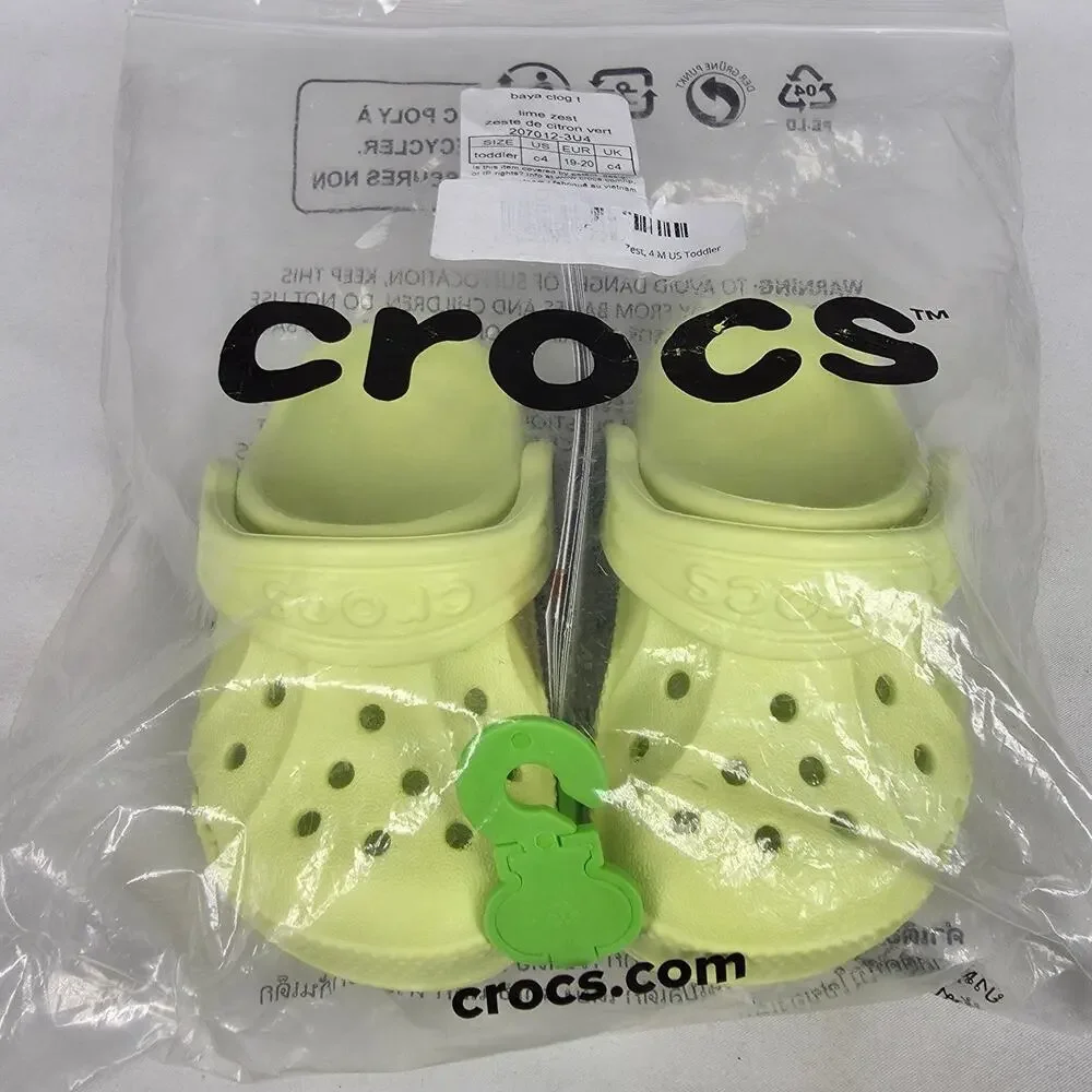 CROCS BAYA CLOG T – LITTLE KIDS – LIME ZEST GREEN – SIZE C12/13 (US) – NWT